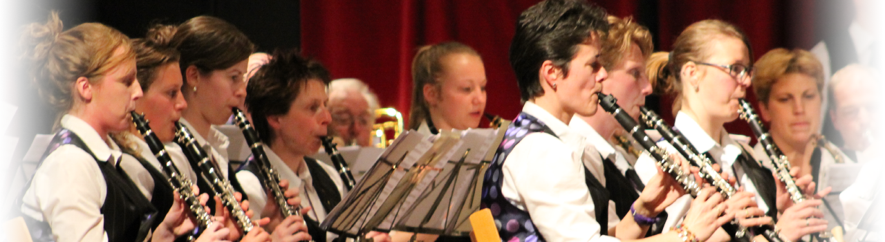 De harmonie speelt tijdens het voorjaarsconcert