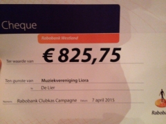 Liora wint €825,75 met de Rabobank Clubkas Campagne!